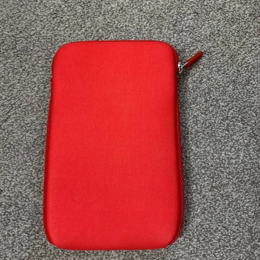 Case logic red foam zippered phone, tablet, hard drive, or eReader sleeve
